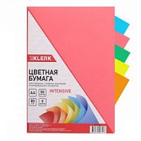 Бумага для принтера А4 цв.50 л 5 цв KLERK 200020/Р Интенсив