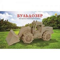 Модель из дерева Бульдозер СМ-1006 Рыжий кот