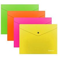 Папка-конверт на кнопке А5 ErichKrause 50305 ассорти
