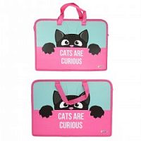 Папка с ручками А4 Оникс 62036 Черный кот Папка с ручками А4 Оникс 62036 Черный кот