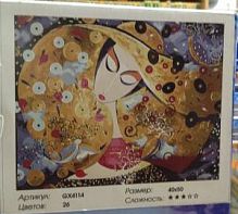 Картина по номерам 40*50 4114 Дама в шляпе