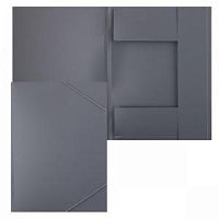 Папка на резинках А4 Бюрократ 816774 серая