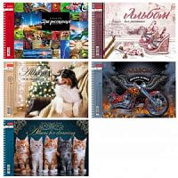 Альбом для рисования 32 листа Хатбер спираль Ассорти Альбом для рисования 32 листа Хатбер спираль Ассорти