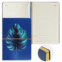 Ежедневник недатированный А5 Fiorenzo 168 листов 209751 синий лист Ежедневник недатированный А5 Fiorenzo 168 листов 209751 синий лист