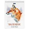 Скетчбук-блокнот 40 листов А5 Hatber на гребне 28064 Рыжий лис