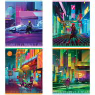 Тетрадь 48 листов Greenwich 41076 Color Futuristic Art