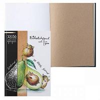 Скетчбук 56 листов А5 4 вида бумаг 8 раскрасок Феникс Авокадо 56789