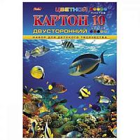 Картон цветной 10 листов ХАТБЕР 04109 двустор