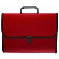 Папка-портфель 13 отд KLERK 190988 красный