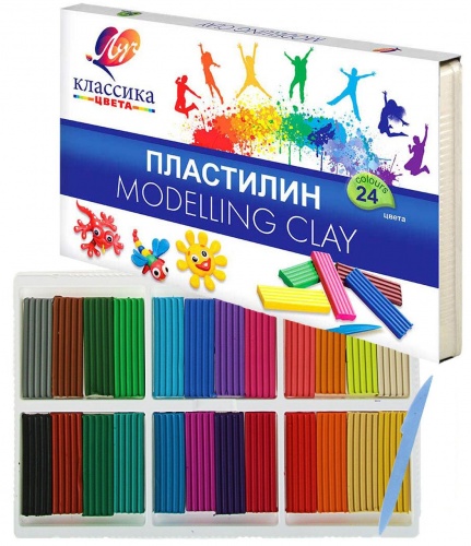 Пластилин 24 цвета Луч Классика 28С 1642-08