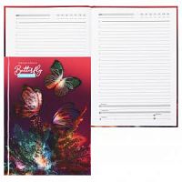 Ежедневник недатированный А5 Проф-пресс 80 листов 8218 Бабочки