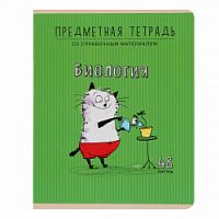 Тетрадь 48 листов Феникс Приключения кота Пифа- Биология