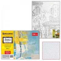 Холст грунтованный на картоне 30*40 BRAUBERG 190630