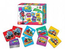 Игра МЕМО 32 карточки Веселый транспорт 03456