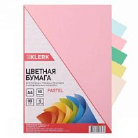 Бумага для принтера А4 цв.50 л 5 цв KLERK 200021/Р Пастель