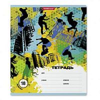 Тетрадь 18 листов клетка Erichrause 54209 Скейтбордист