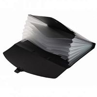 Папка-портфель 6 отд KLERK 213910 черный