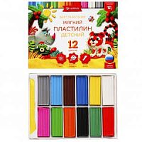 Пластилин 12 цветов Глобус ПЛ12Д