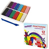 Пластилин 12 цветов Юнландия 106506 Юный волшебник