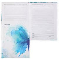 Ежедневник недатированный А5 Проф-пресс 128 листов 7180 Акварельная бабочка