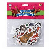 Игра Веселое обучение Дикие животные 24 магнита Рыжий кот