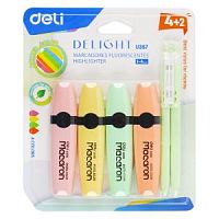 Набор текстовыделителей Deli 4 шт.+ручки 1485998 