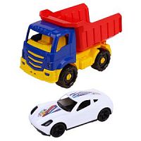 Набор машинок Самосвал 22 см +Turbo V 18,5 см И-1600
