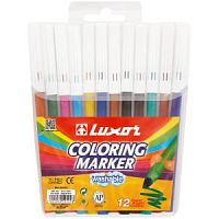 Фломастеры 12 цветов Luxor "Coloring" 6101/12