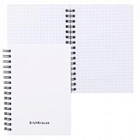 Записная книжка 80 листов А6 ErichKrause спираль Total White 58547