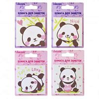 Бумага для заметок с клеев краем 75*75 30л deVENTE Panda 2010021