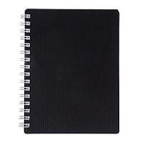 Записная книжка 80 листов Hatber А6 спир 01601 VELVET черная
