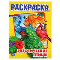 УМка Раскраска Экзотические птицы Серия 4 развивающие функции