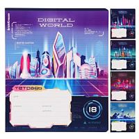 Тетрадь 18 листов клетка Erichrause 60554 Digital World
